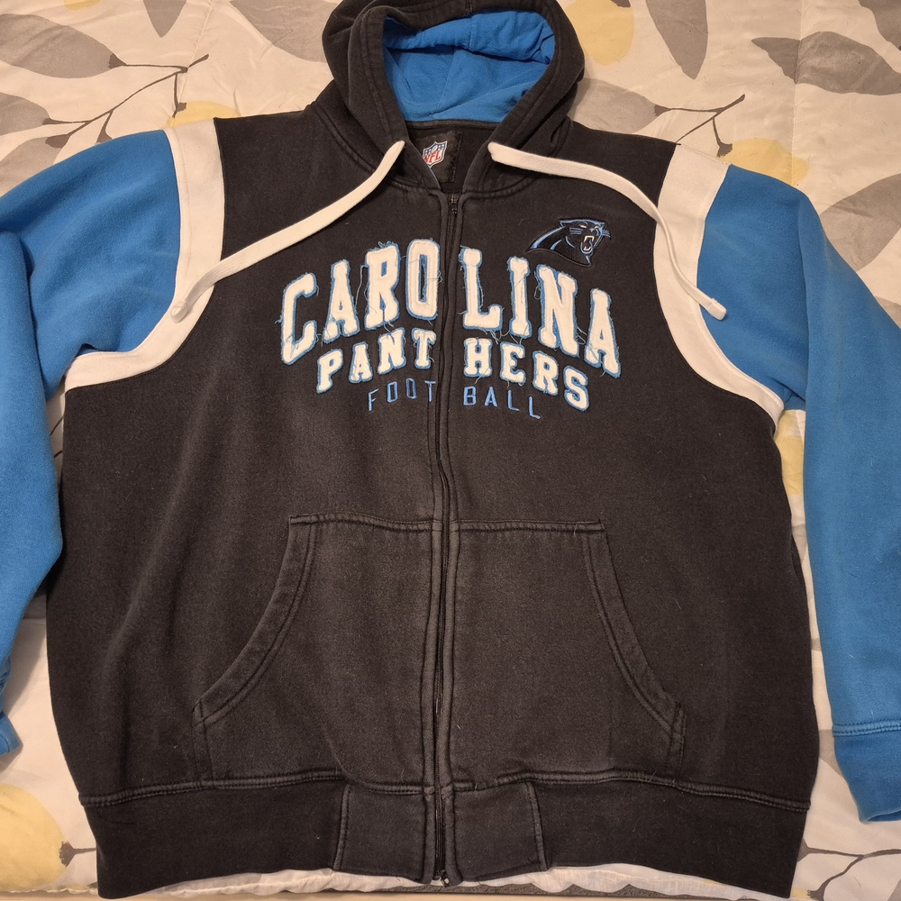 Carolina Panthers NFL Black and Blue Carolina Hoodie Jacket
